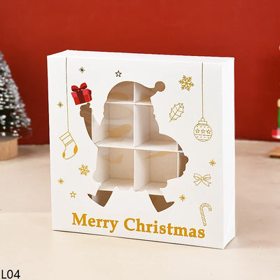 Christmas Cookie Gifts Boxes Candy Snack Packing Bags Merry Christmas  Decorations For Home Xmas Wrapping 2025 New Year Gift Box