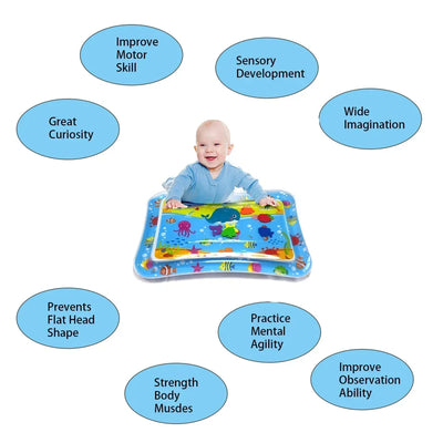 Summer Inflatable Water Mat PVC Playmat Toddler Activity Play Center Water Mat for Babies Early Education Developing Summer Toy