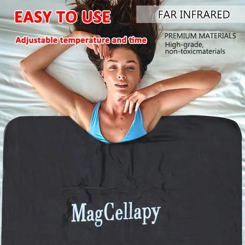 Far Infrared Sauna Blanket Body Sculpting Sauna Bag Professional Detox Therapy Anti-Aging Beauty Machine Fitness Machine Black