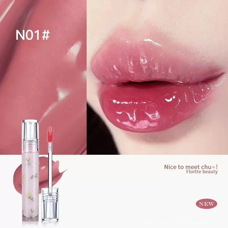 FLORTTE Beauty Lip Lasting Tint First Kiss Series Water Glossy Nice To Meet Chu Blooming Liquid Lipstick Makeup Women Cosmetics