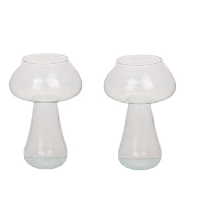 Creative Mushroom Cocktail Glass Cups Transparent drinks Beer Wine Glasses Coffee Cups Drinkware for Bar Parties Home Drinking ﻿