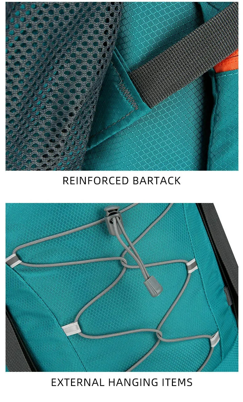 Hiking Backpack Camping Bag Mountain Climbing with Waterproof Rain Cover Daypack for Men Women Outdoor Travel Rucksack Fishing