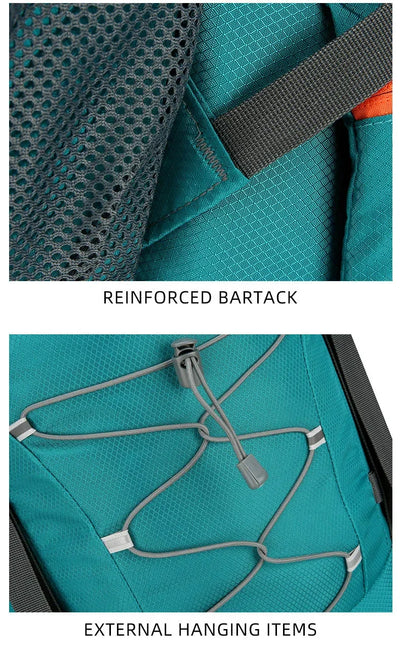 Hiking Backpack Camping Bag Mountain Climbing with Waterproof Rain Cover Daypack for Men Women Outdoor Travel Rucksack Fishing