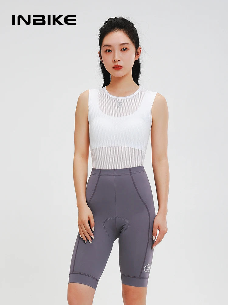 INBIKE Women's High Waist Cycling Shorts Padded Biking Pants With Pockets For Comfort Bicycle Tights For Biking Outdoor Sports