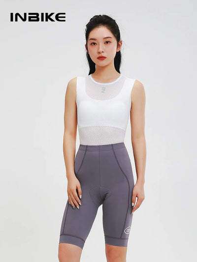 INBIKE Women's High Waist Cycling Shorts Padded Biking Pants With Pockets For Comfort Bicycle Tights For Biking Outdoor Sports