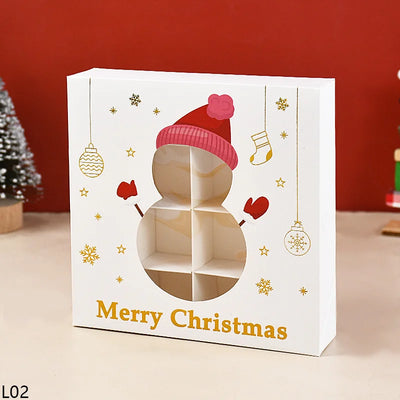 Christmas Cookie Gifts Boxes Candy Snack Packing Bags Merry Christmas  Decorations For Home Xmas Wrapping 2025 New Year Gift Box