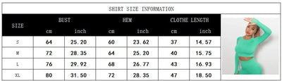 Woman Sports Yoga Top Knitted Shirt Seamless Athletic Crop Top  Long Sleeve