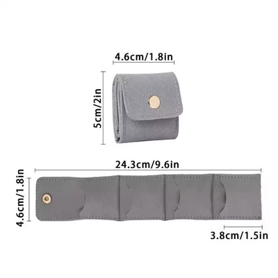 4 Compartments Jewelry Storage Bag Portable Mini Jewelry Bag Earrings Necklace Ring Organizer Bag Travel Jewelry Storage Case