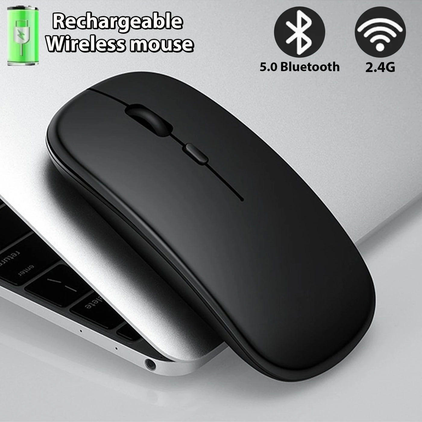 New Rechargeable Wireless Gaming Mouse Portable Ergonomic Quiet And Magical Suitable For Portable Computers Tablets IPAD Phone