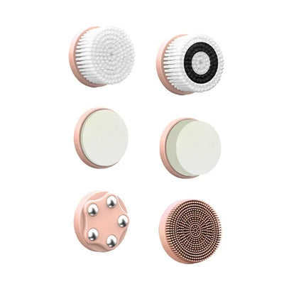 New 6-in-1 Facial Cleansing Brush Heads – Deep Pore Cleaning, Exfoliation & Gentle Skincare, Universal Fit for All Devices
