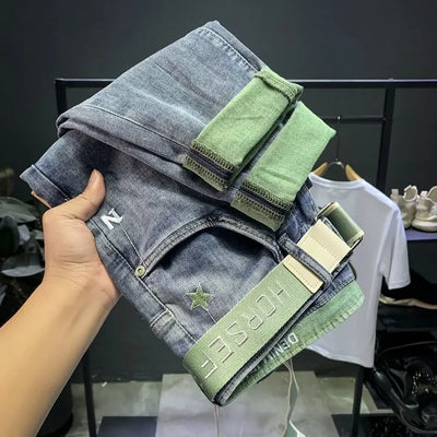 2024 New Arrivals Men's Jeans High-end Brand Embroidery China Casual Slim Boyfriend Pants Spring Autumn Jeans Black Luxury Pants