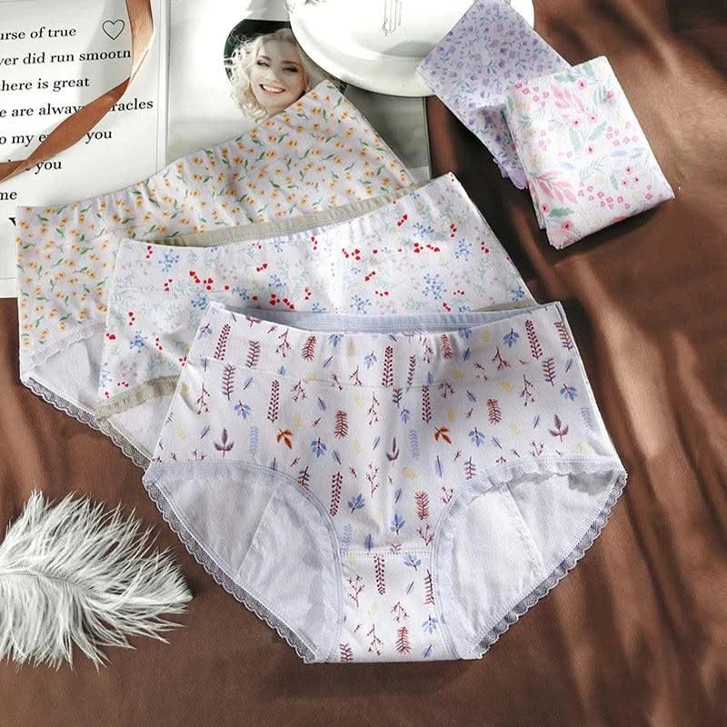 New Physiological Period Leak Proof Menstrual Panties Breathable Absorb a Small Amount Women Cotton Cute Lovely Underwear
