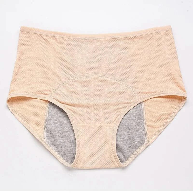 Leak Proof Menstrual Panties for Women, L-8XL Plus Size Cotton Underwear with Waterproof and Breathable Design for Periods
