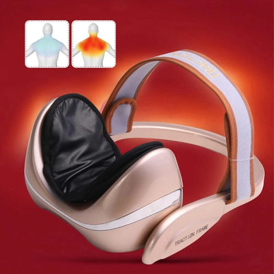 Electric Neck Massager Infrared Heating Airbag Neck Traction Vibration Shoulder Cervical Spine Shoulder Support Massager