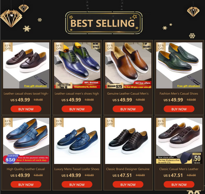 Leather casual shoes tassel high-end handmade men's shoes comfortable round toe flat shoes office banquet men's loafers