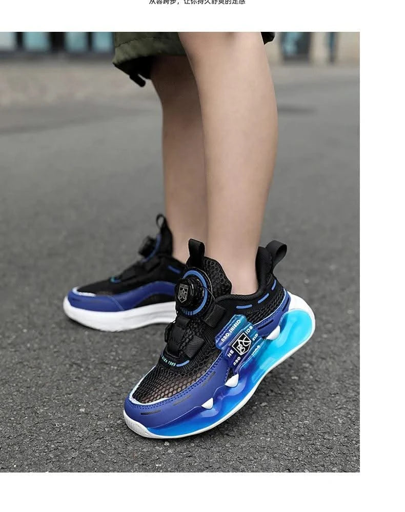 Children's school sports shoes breathable mat mesh casual anti slip easy to wear, suitable for boys and girls aged 5-10 years ol