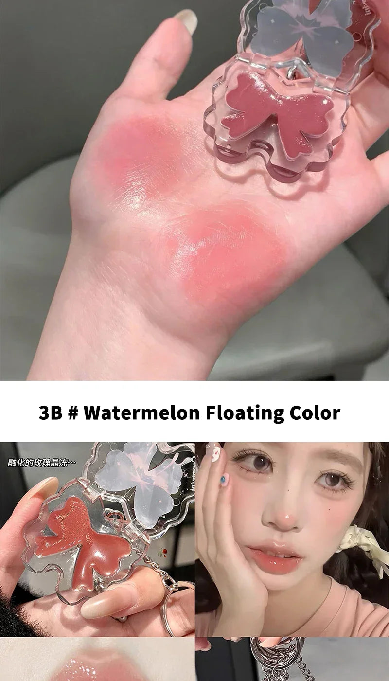 Butterfly Solid Lip Gloss Beauty Mirror Water Optical Gloss Gloss