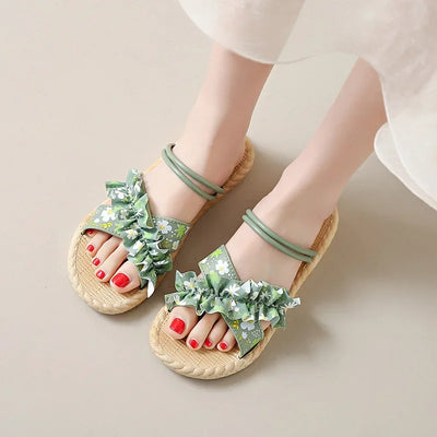 2025 New Floral Flip Flops for Women - Fashion Flat Sandals, Non-Slip Summer Slides for Beach/Outdoor, Trendy Ladies Casual Shoe