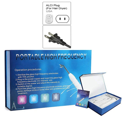 High Frequency Anti Aging Skin Therapy Wand Most Popular Electrotherapy Equipment Skin Care Galvanic Wand