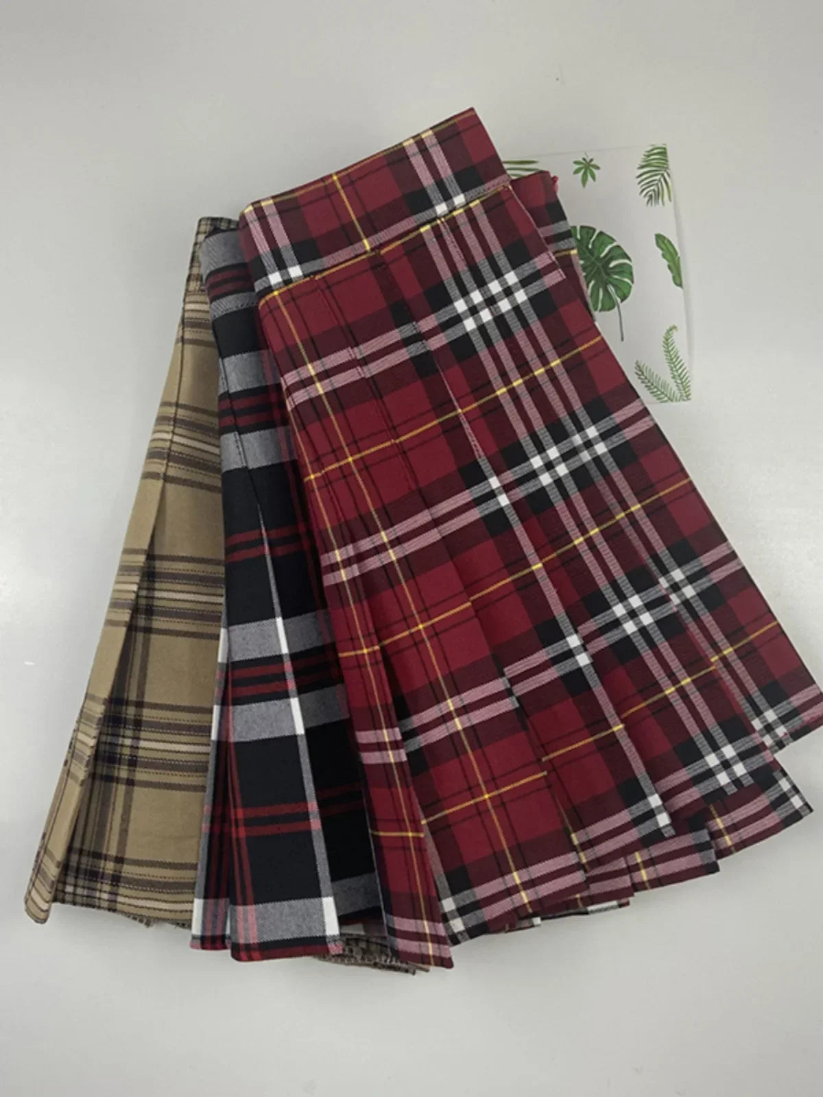 Skirts Summer A-line School Clothes For Women Y2k Skirt With Shorts Plaid Pleated High Waisted Ropa Dama Korean Style Skort