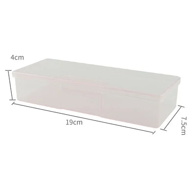 Pink/Transparent Plastic Storage Box Jewelry Display Boxes Portable Small Items Packaging Box Nail Art Equipment Organizers