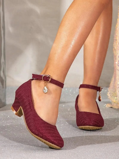 Non-slip Children's Leather Shoes with Heels | Catwalk | Versatile Girls Fashion |  Kids | Princess, Wedding, Party Shoes