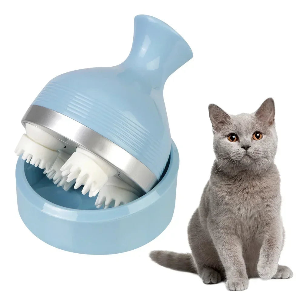 Cat Head Massager Dog Pet Massage Machine Vibrating Scalp Kneading Health Care Comb Electric Grooming Supplies