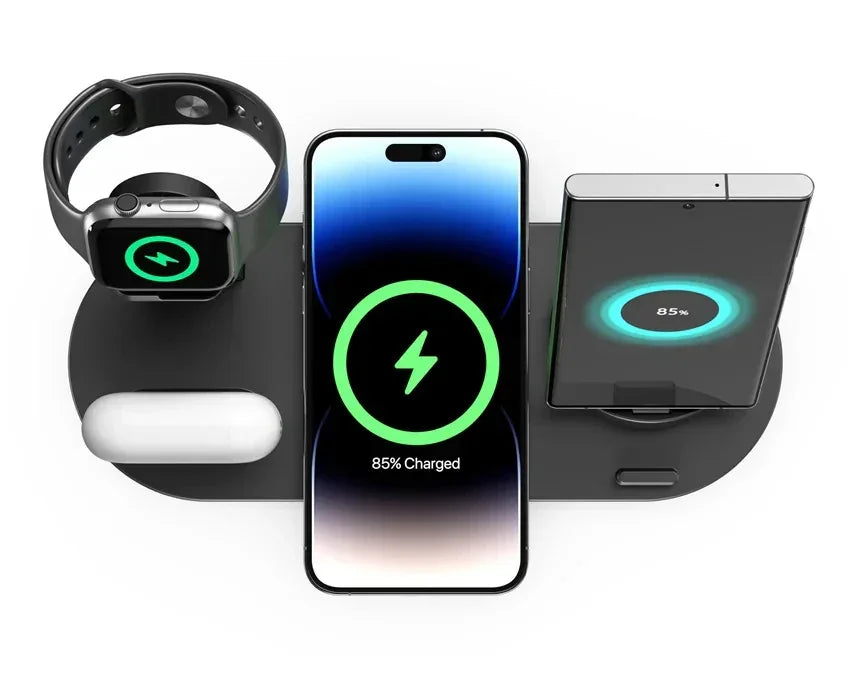 Universal Wireless Charging Station for iPhone 16, 15, 14, 13, 12, 11 Pro Max/Pro/Mini/Plus & for AirPods Pro 2 - Quick Charge