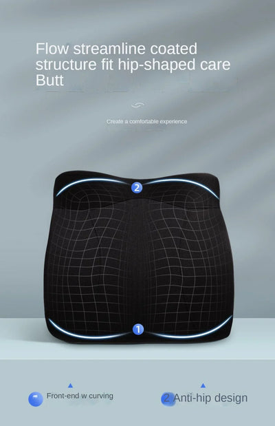 Car Booster Seat Cushion For Driver Hip Pain Raised Memory Foam Height Seat Protector Washable Cover For Short People Pad Mats