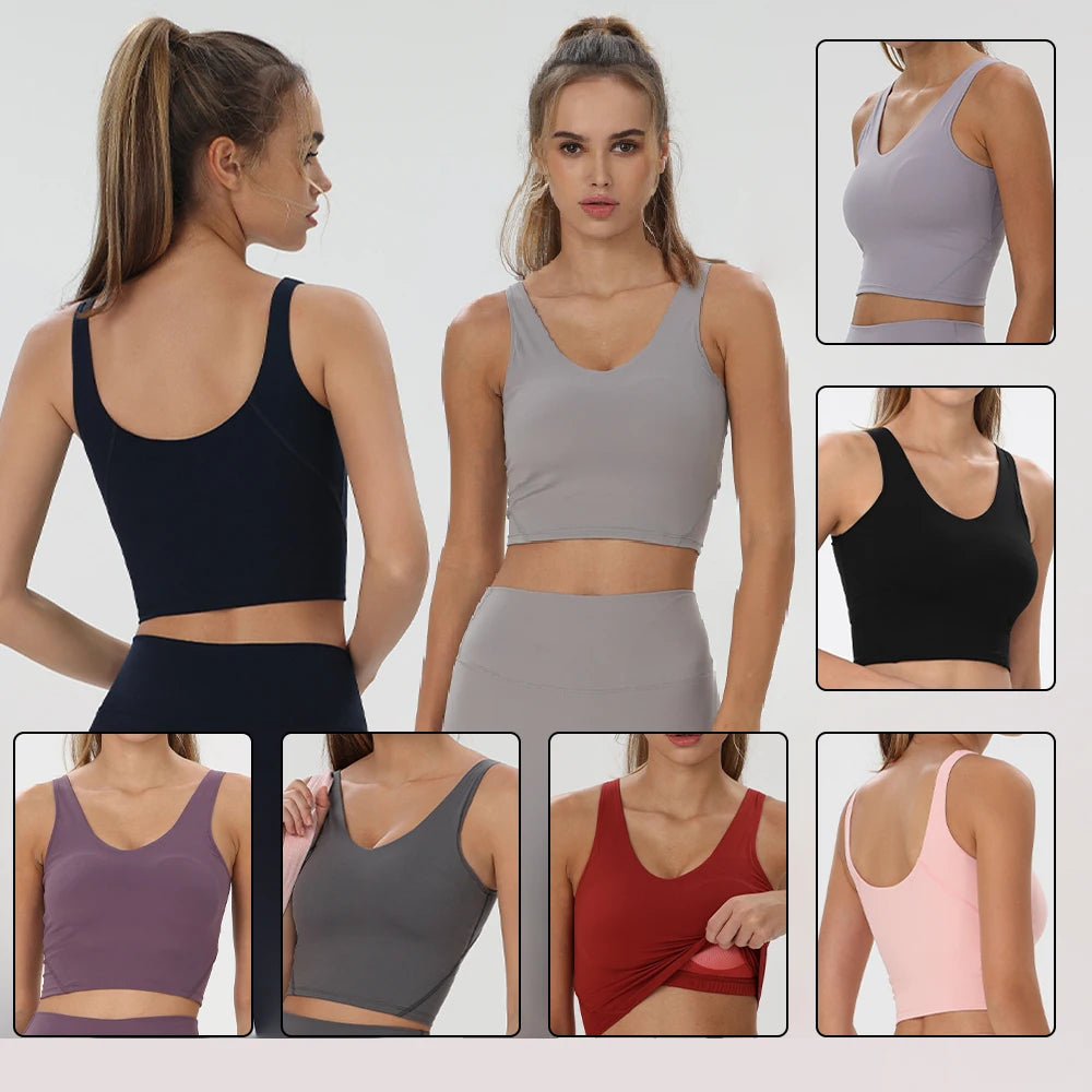 Women's Seamless U Neck Crop Top
