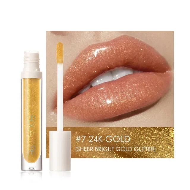 FOCALLURE PLUMPMAX Nourise Lip Glow Dewy Glossy Lip Care High Shine Not Sticky Refreshing Shimmer Lip Gloss Lips Makeup