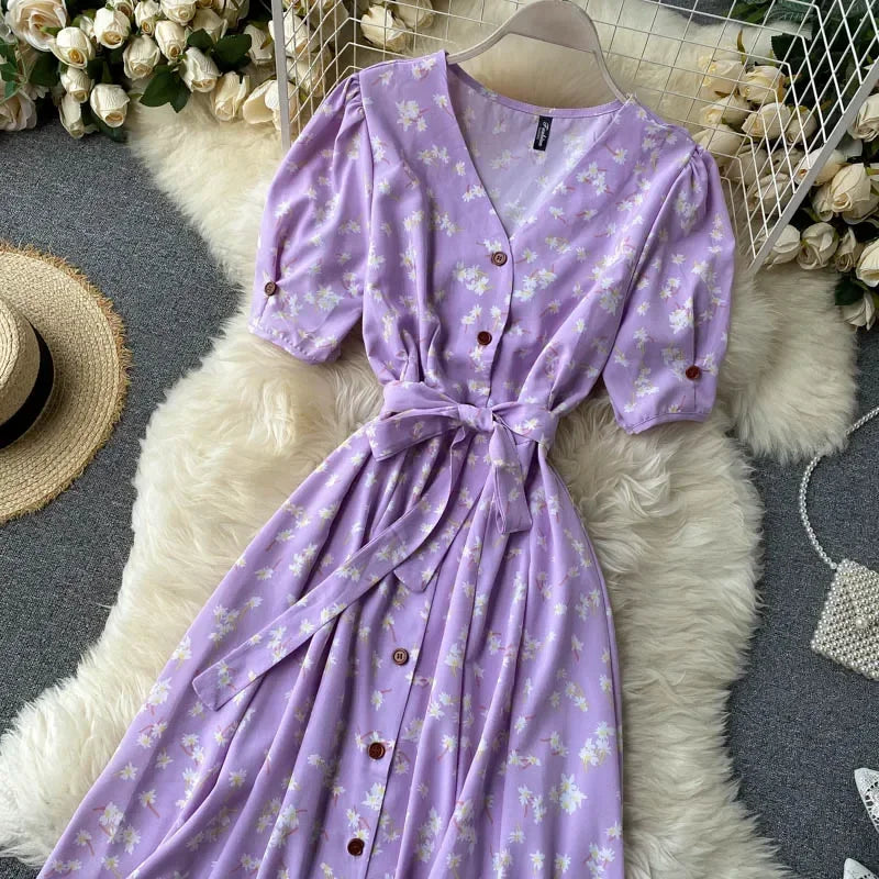 Korean Red elegant sexy Dress women Summer Autumn V-neck polka dot midi dress waist split dress vestidos de fiesta clothes