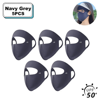 Women Full Face UV Protection Mask 3D Ice Silk Sunscreen Breathable Lightweight Summer Outdoor Sports Comfort Fit mask for men