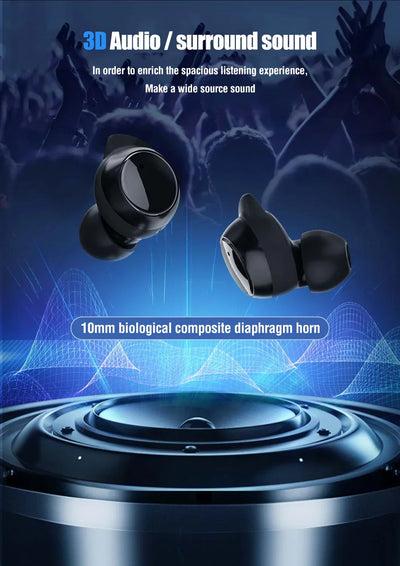 Wireless Earbuds Wireless 5.3 Headphones 48Hrs Music Bluetooth Earphones with Charging Case in Ear Headset with Mic LCD Display