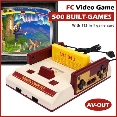 8 Bit Video Game Console Built in 500 Classic Games Family Computer TV Game Consola Support Game Cartridge For FC Retro Gaming