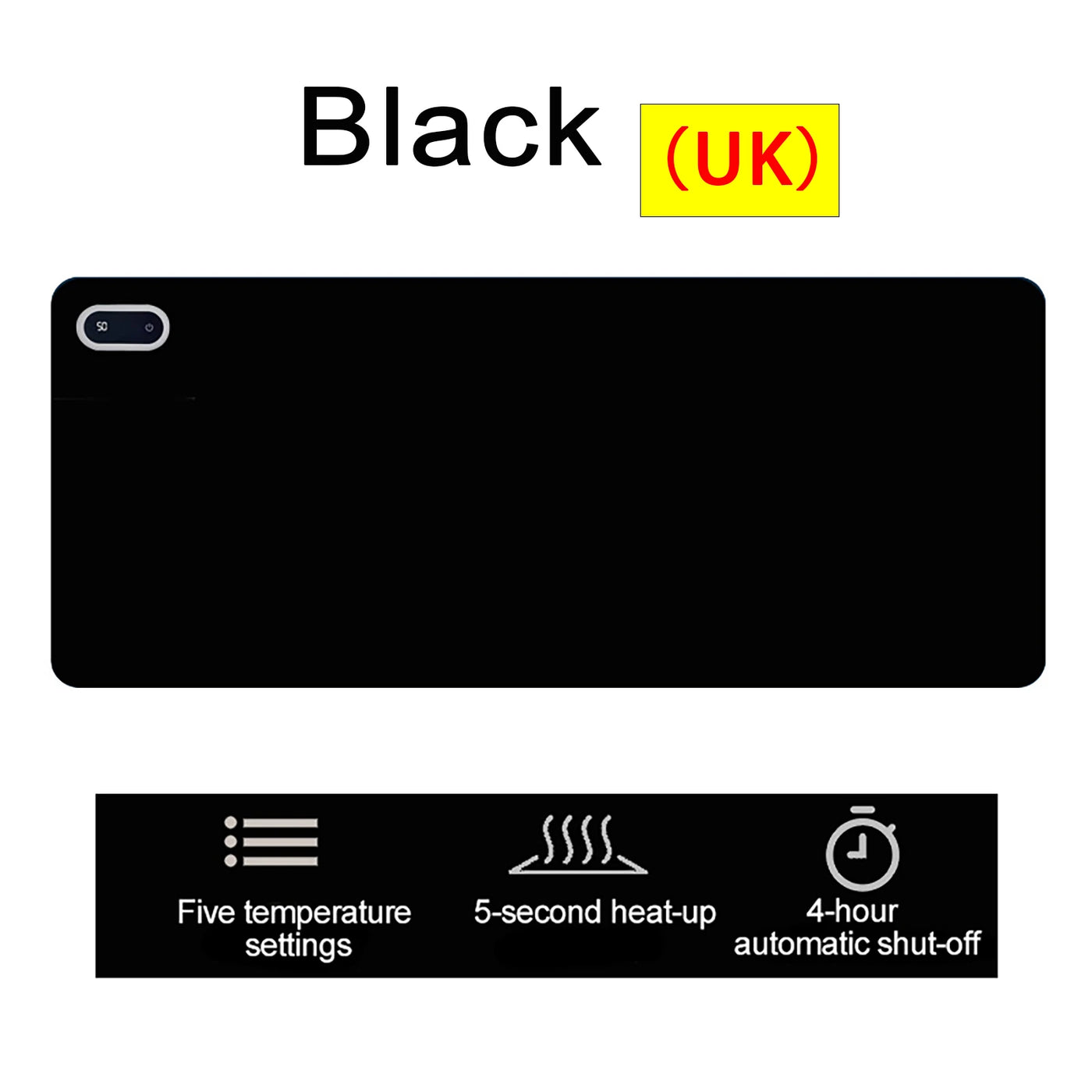 Warm Desk Pad Desk Hand Warmer Touch Control 5 Heating Grade Hand Heating Pad Desk Mousepad Fast Heating For Computer Keyboard