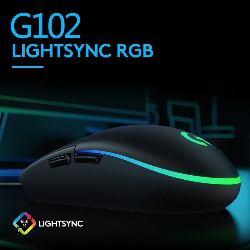 Logitech G102 Wireless Ergonomic Mouse 2.4G Superlight - No Programmable Buttons for Notebook Office Desktop Gaming