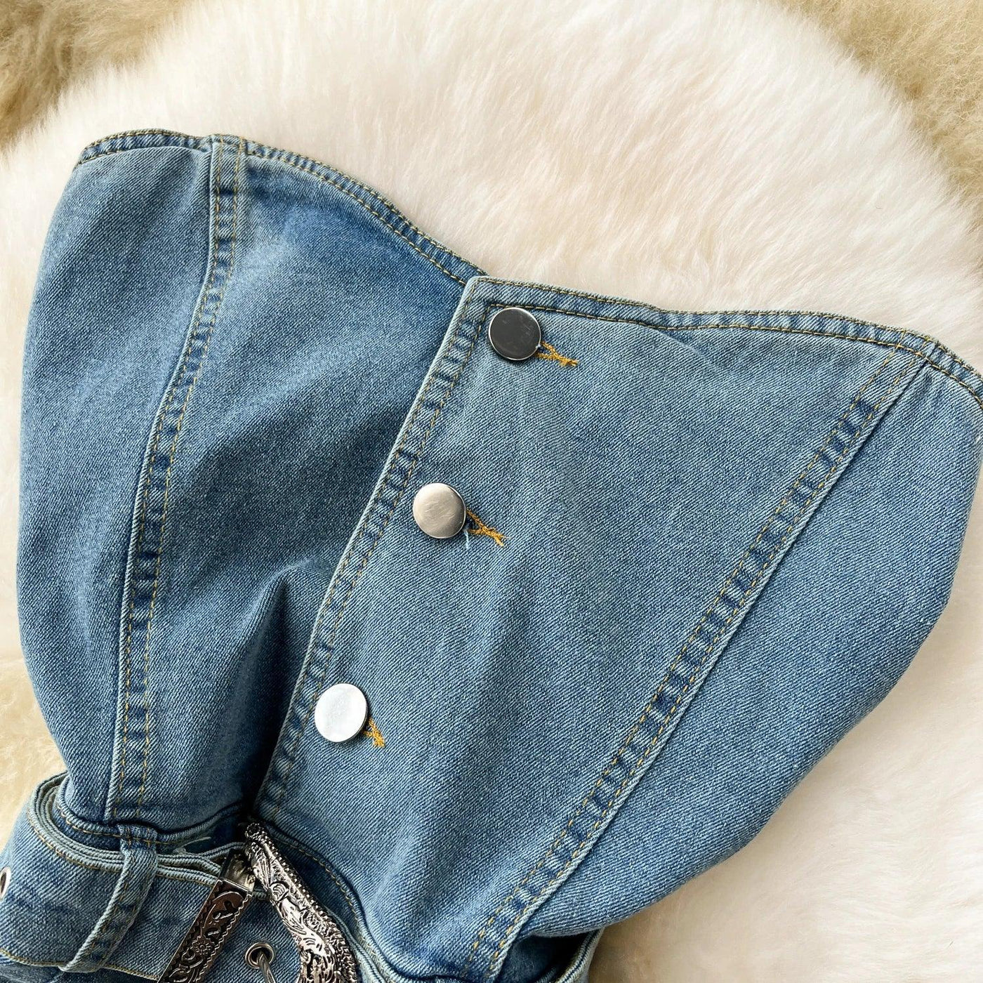 Denim Dress Women Sheath Dresses Vintage Sexy Vestidos Sleeveless Backless Washed Belt Tight Waist Split Sundress Summer 2025