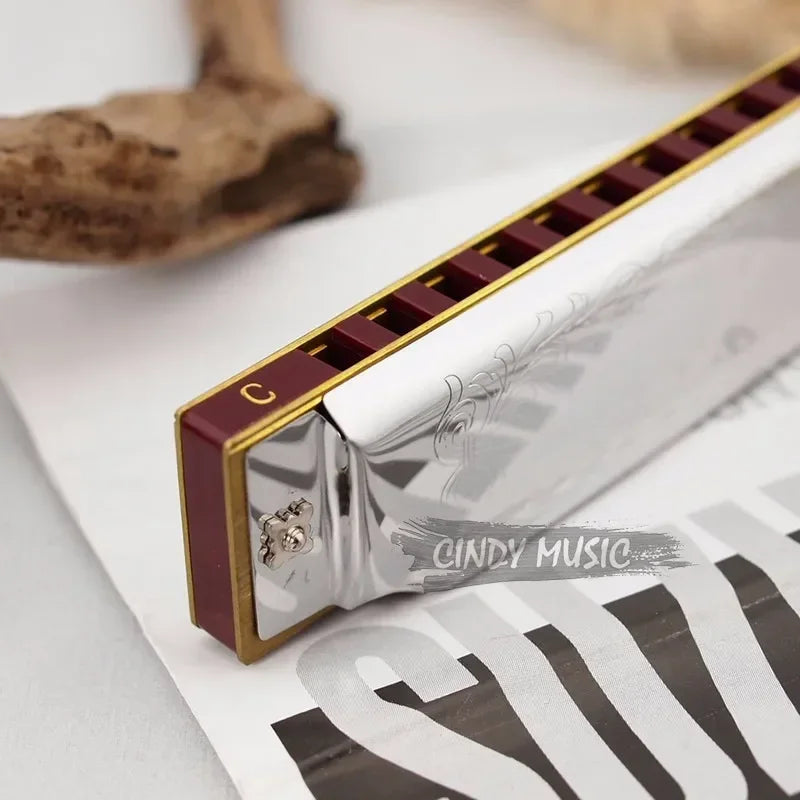 [12 Keys] Suzuki Diatonic Harmonica 1072 New Silver FolkMaster Gaita Standard 10 Hole Diatonic Harmonica Beginner Blues Harp