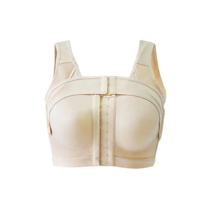 Dimmkof Front Buckle Closure Compression Bras Women's Adjustable Strap Posture Corrector Bras with Breast Support Band Shapewear