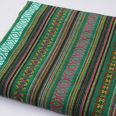 Ethnic Style Cotton Linen Fabric Textile Patchwork Sofa Cover Pillow Hotel Bar Tablecloth Curtain Decor Sewing Crafts Materials