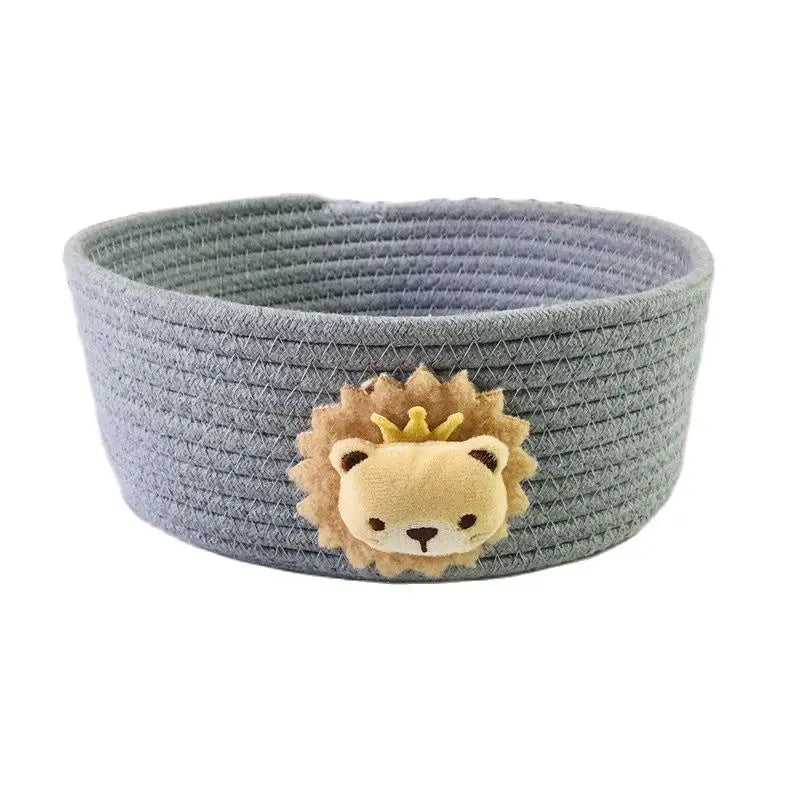 Hand Woven Storage Basket Christmas Present Candy storage Baskets Cartoon Kids Toys Desktop Organizer Sundries Storage Box