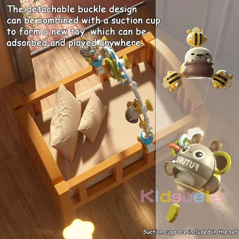 Baby Stroller Arch Toy With Spinning Baby Adjustable Stroller Mobile Toys For Newborns Toddlers Crib Gift Infant Sensory Toys