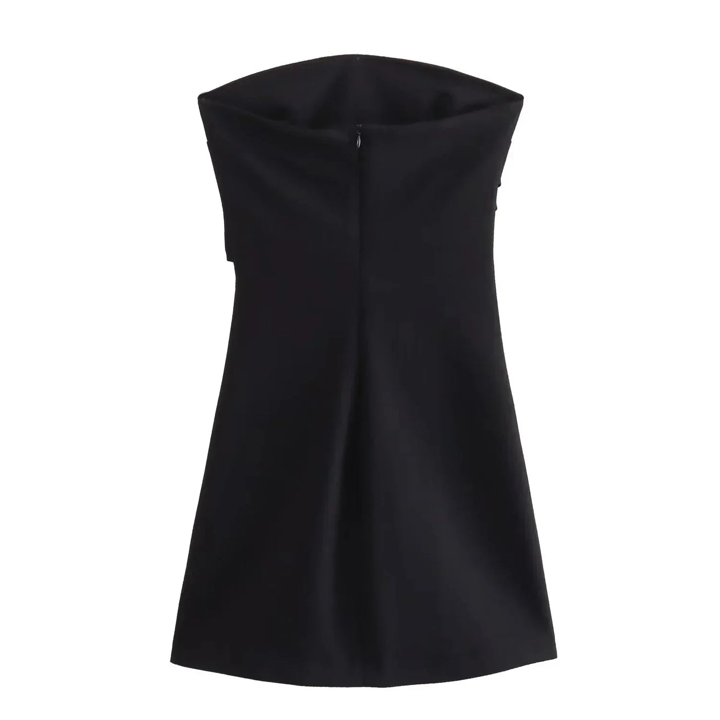 TRAF Dress Women Off Shoulder Corset Short Dresses Ruched Backless Blue Black White Dress Woman Sexy Bodycon Party Dresses