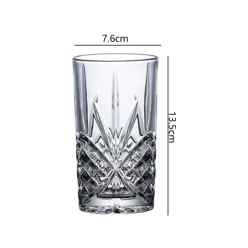 Drinkware 330ml/350ml Carved Wine Glass Foreign Wine Glass Exquisite Juice Beverage Mugs Water Bottle Classical Whiskey Glass