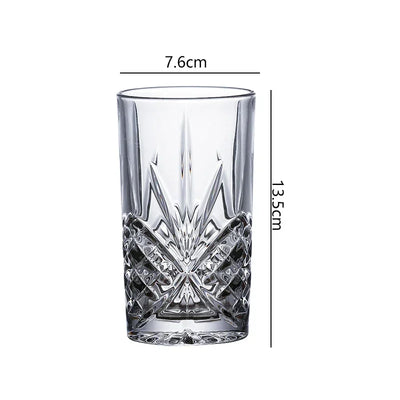 Drinkware 330ml/350ml Carved Wine Glass Foreign Wine Glass Exquisite Juice Beverage Mugs Water Bottle Classical Whiskey Glass