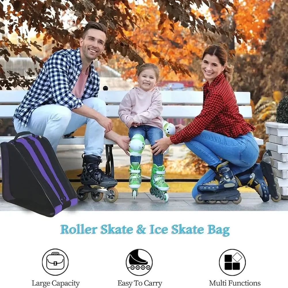 Accessories Large Capacity Roller Skate Bag Breathable Adjustable Straps Ice Skate Case roller skate backpack