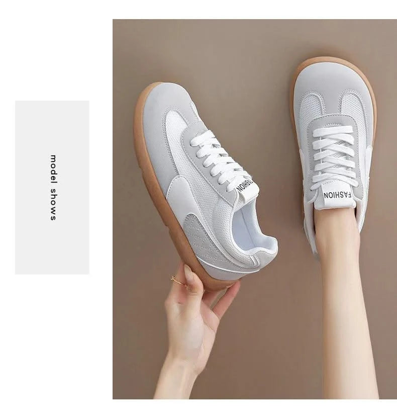 Women's Shoes Fashion Trend College Style Wide Toe Soft Comfortable Flat Casual Shoes Outdoor Casual Sports Shoes Women Sneaker