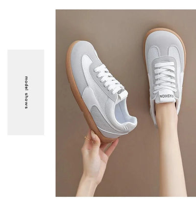 Women's Shoes Fashion Trend College Style Wide Toe Soft Comfortable Flat Casual Shoes Outdoor Casual Sports Shoes Women Sneaker