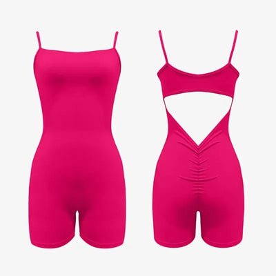 Seamless Yoga Jumpsuit Sports Fitness Hip-lifting Beautiful Back Hollow V-waist Slim Workout Clothing Gym Tracksuit for Women